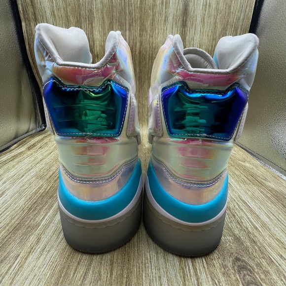 Men's Size 18 - Converse ERX Impress‎ High Top Iridescent White Bold 163778C - Picture 4 of 9